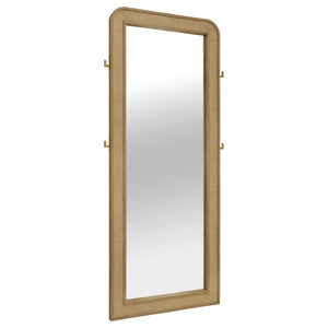 Arini Cane Weave Full Length Standing Floor Mirror - Sand Wash
