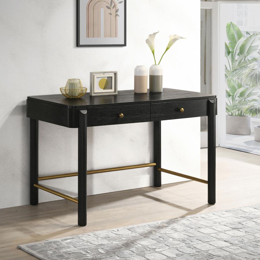 Arini 2-drawer Vanity Desk Makeup Table - Black