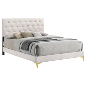 Kendall Upholstered Queen Panel Bed - White