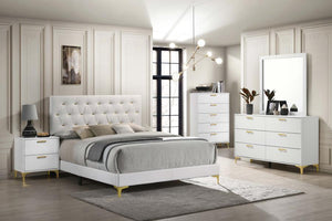 Kendall Upholstered Queen Panel Bed - White