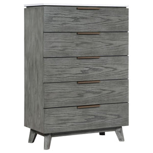 Nathan 5-drawer Bedroom Chest - Grey