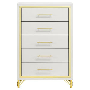 Lucia 5-drawer Bedroom Chest of Drawers - White