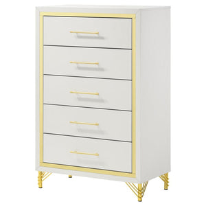 Lucia 5-drawer Bedroom Chest of Drawers - White
