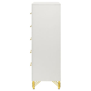 Lucia 5-drawer Bedroom Chest of Drawers - White