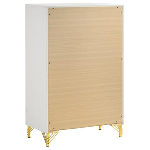 Lucia 5-drawer Bedroom Chest of Drawers - White