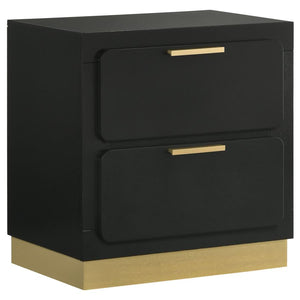 Caraway 2-drawer Nightstand - Black