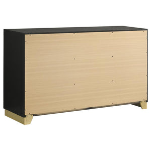 Caraway 6-drawer Dresser - Black