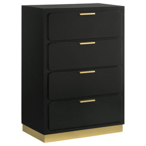 Caraway 4-drawer Bedroom Chest - Black