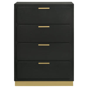 Caraway 4-drawer Bedroom Chest - Black