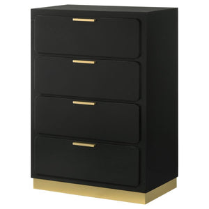 Caraway 4-drawer Bedroom Chest - Black