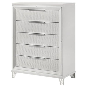 Marmore 5-drawer Bedroom Chest of Drawers - White