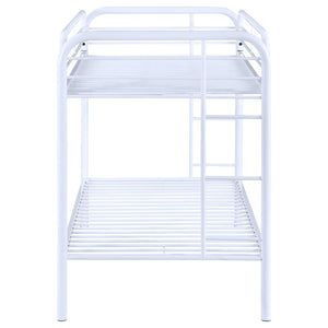 Morgan Metal Twin Over Twin Bunk Bed - White