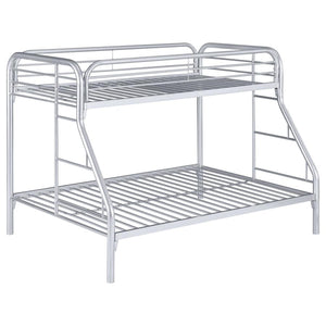 Morgan Metal Twin Over Full Bunk Bed - Silver