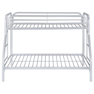 Morgan Metal Twin Over Full Bunk Bed - Silver