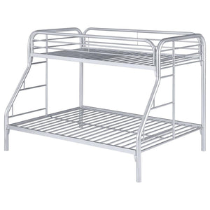 Morgan Metal Twin Over Full Bunk Bed - Silver