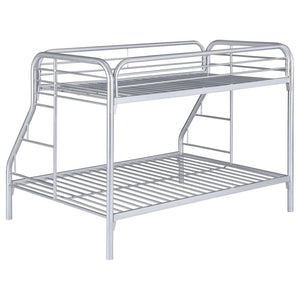 Morgan Metal Twin Over Full Bunk Bed - Silver