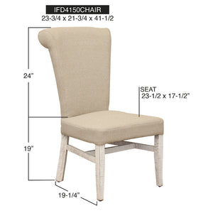 Bonanza Upholstered Chair (2 Per Box) - Antique Off-White