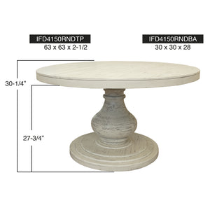 Bonanza Round Dining Table - Ivory