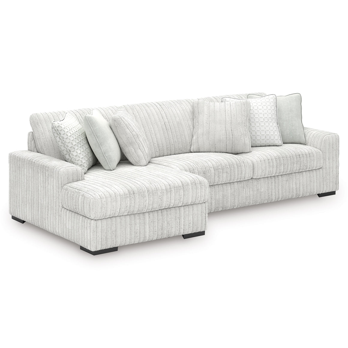 Stupendous 2-Piece Sectional w/ Left Facing Chaise - Alloy