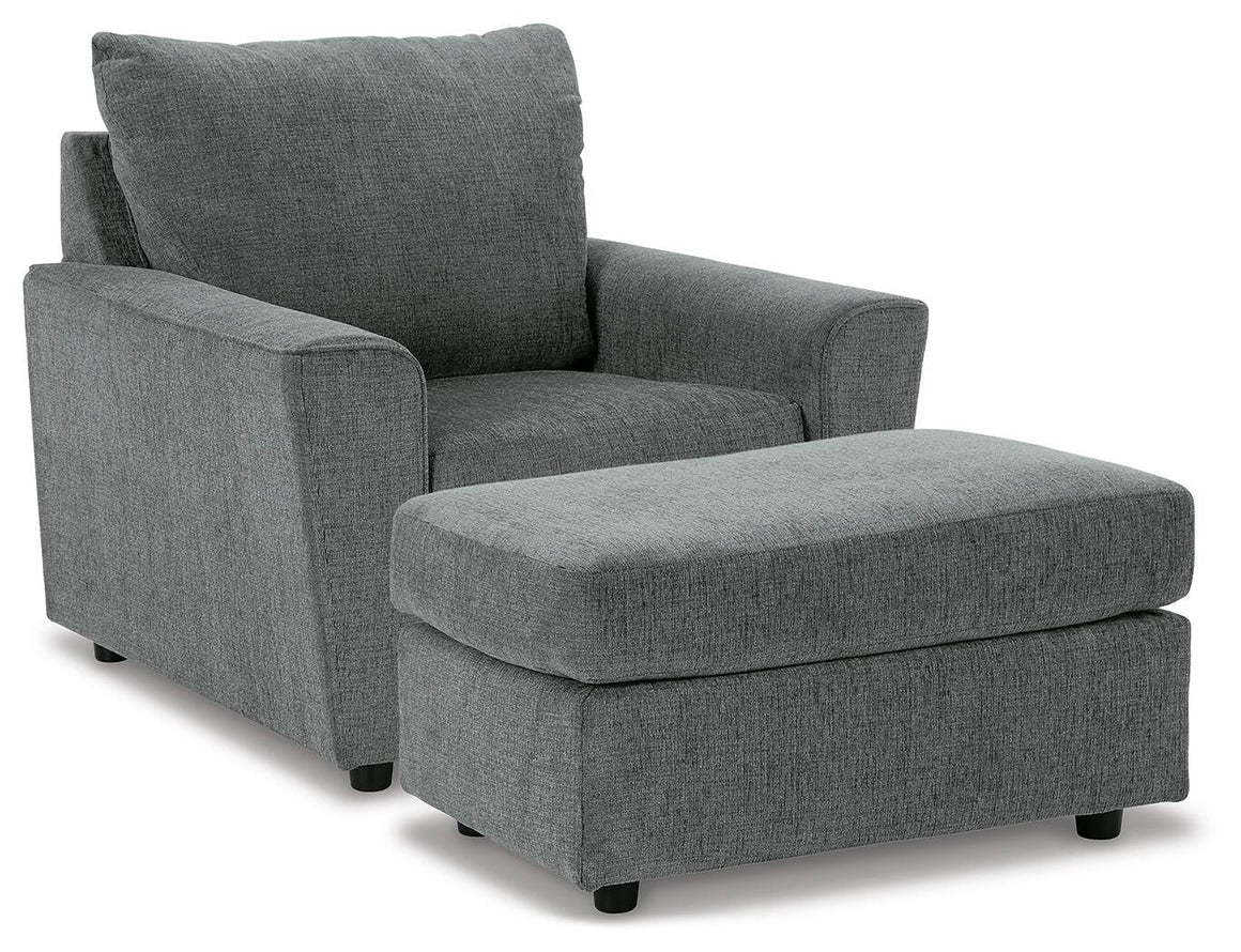 Stairatt Chair and Ottoman Set - Gravel