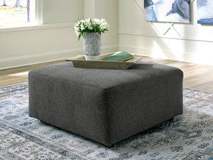 Edenfield Oversized Accent Ottoman - Charcoal