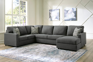 Edenfield 3-Piece Sectional with RAF Chaise - Charcoal