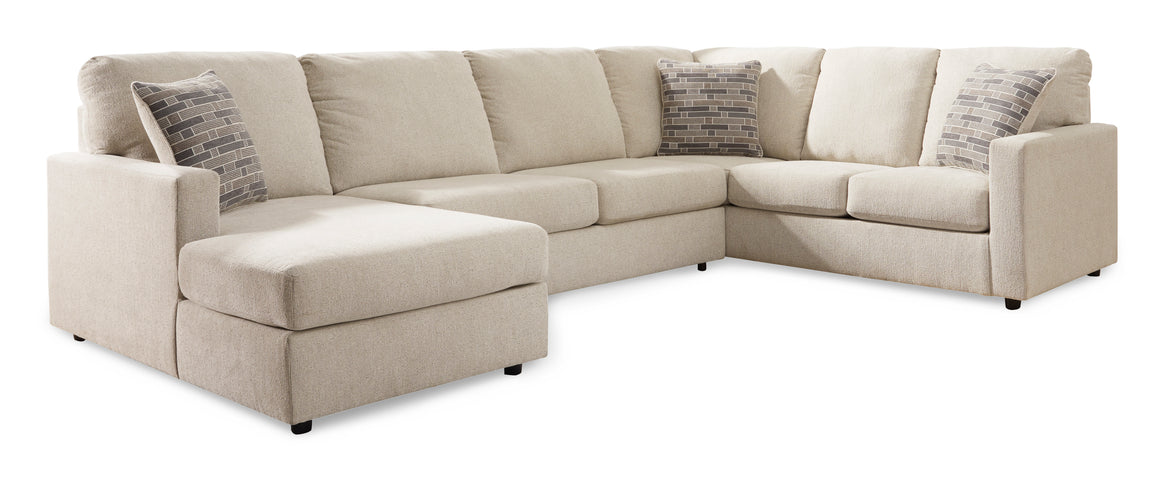 Edenfield 3-Piece Sectional with LAF Chaise - Linen