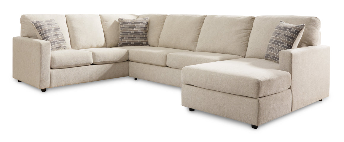 Edenfield 3-Piece Sectional with RAF Chaise - Linen