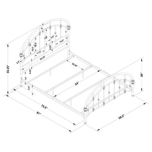 Rowan Metal Full Open Frame Bed - Dark Bronze