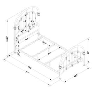 Rowan Metal Twin Open Frame Bed - Dark Bronze