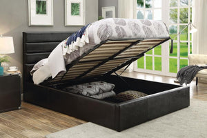 Riverbend Upholstered Full Storage Panel Bed - Black