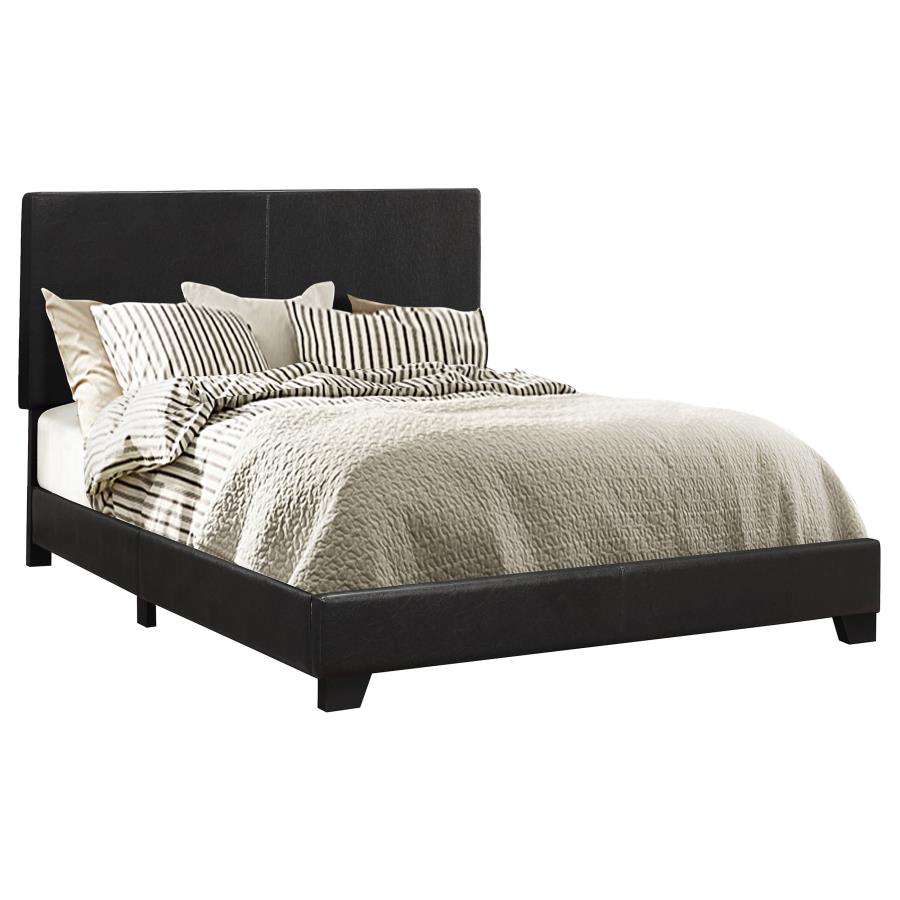 Dorian Faux Leather Upholstered Full Panel Bed - Black