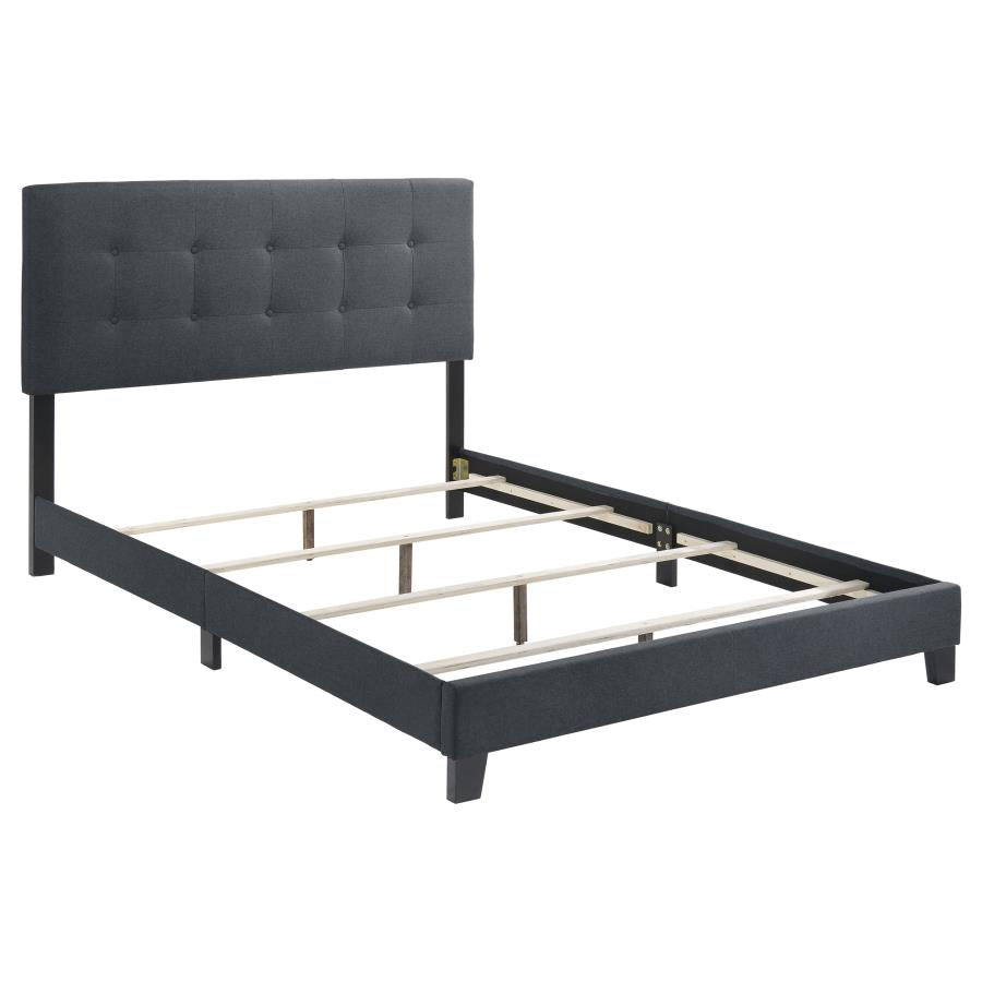 Mapes Upholstered Queen Panel Bed - Grey