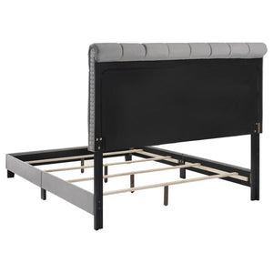 Warner Upholstered Queen Panel Bed - Grey