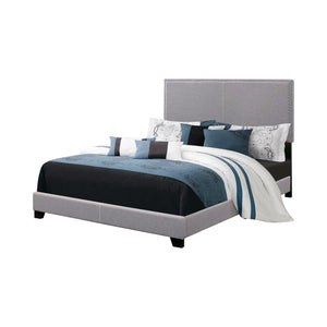 Boyd Upholstered Twin Panel Bed - Grey