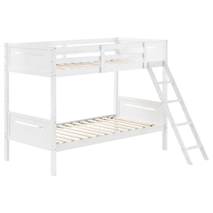 Littleton Wood Twin Over Twin Bunk Bed - White