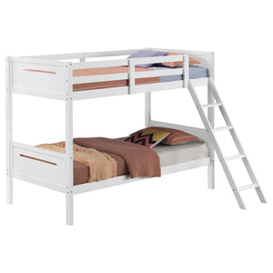 Littleton Wood Twin Over Twin Bunk Bed - White