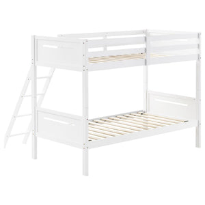 Littleton Wood Twin Over Twin Bunk Bed - White