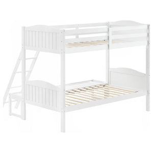 Arlo Wood Twin Over Full Bunk Bed - White