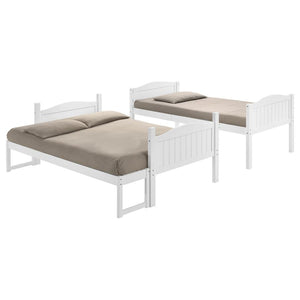 Arlo Wood Twin Over Full Bunk Bed - White