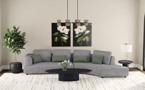 Toscano Upholstered Sectional Sofa - Grey