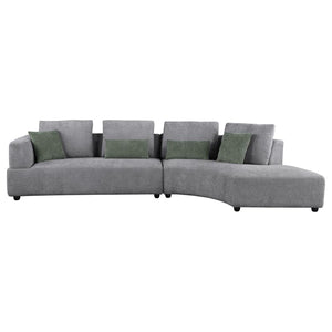 Toscano Upholstered Sectional Sofa - Grey