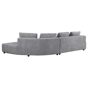 Toscano Upholstered Sectional Sofa - Grey