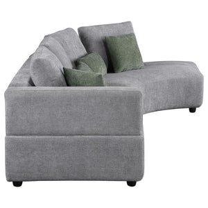 Toscano Upholstered Sectional Sofa - Grey