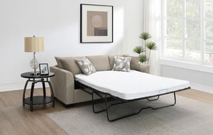 Storey Upholstered Sleeper Sectional Chaise Sofa - Camel