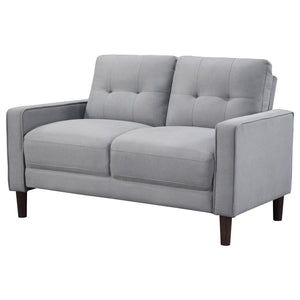 Bowen Upholstered Track Arms Tufted Loveseat - Grey