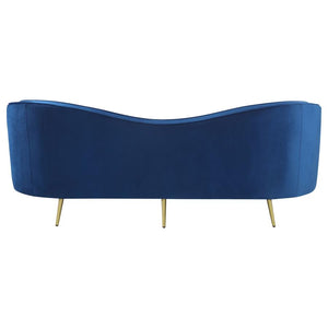 Sophia Upholstered Channel Tufted Sofa - Blue