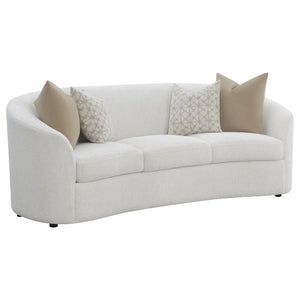 Rainn Boucle Upholstered Sloped Arm Sofa - Latte
