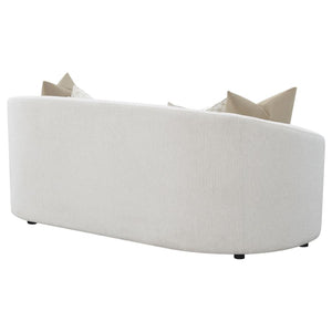Rainn Boucle Upholstered Sloped Arm Sofa - Latte