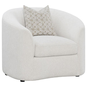 Rainn Boucle Upholstered Sloped Arm Accent Chair - Latte